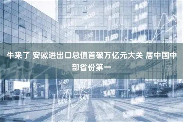 牛来了 安徽进出口总值首破万亿元大关 居中国中部省份第一